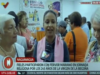 Carabobo | Devotos participaron en la celebración de los 243 años de la Virgen de Begoña