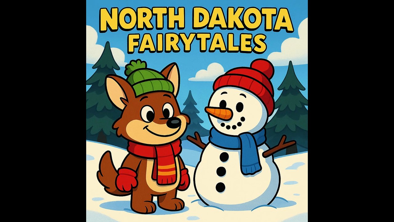 Le loup a fait un bonhomme de neige et devint son ami - Contes de fées du Dakota du Nord