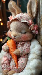 Cute Bunny 🐰 with Carrot 🥕 | Adorable Kids Short Video | #shorts
