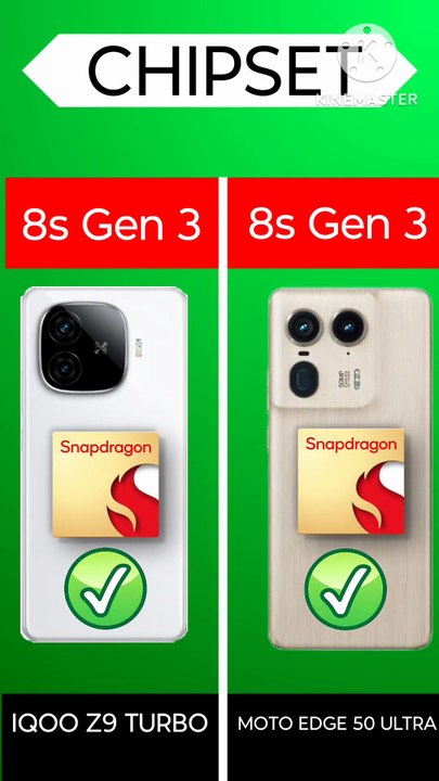 comparison video 2025 . iqoo z9 turbo VS moto edge 50 ultra