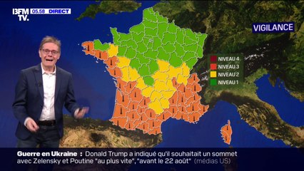 Plusieurs départements sont encore placés en vigilance orange canicule aujourd'hui