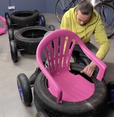 Who Needs a Theme Park? Dad’s DIY Ride Is Next Level! 🎢♻️