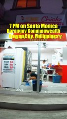 7pm on Santa Monica Street in Commonwealth, Quezon City, Philippines