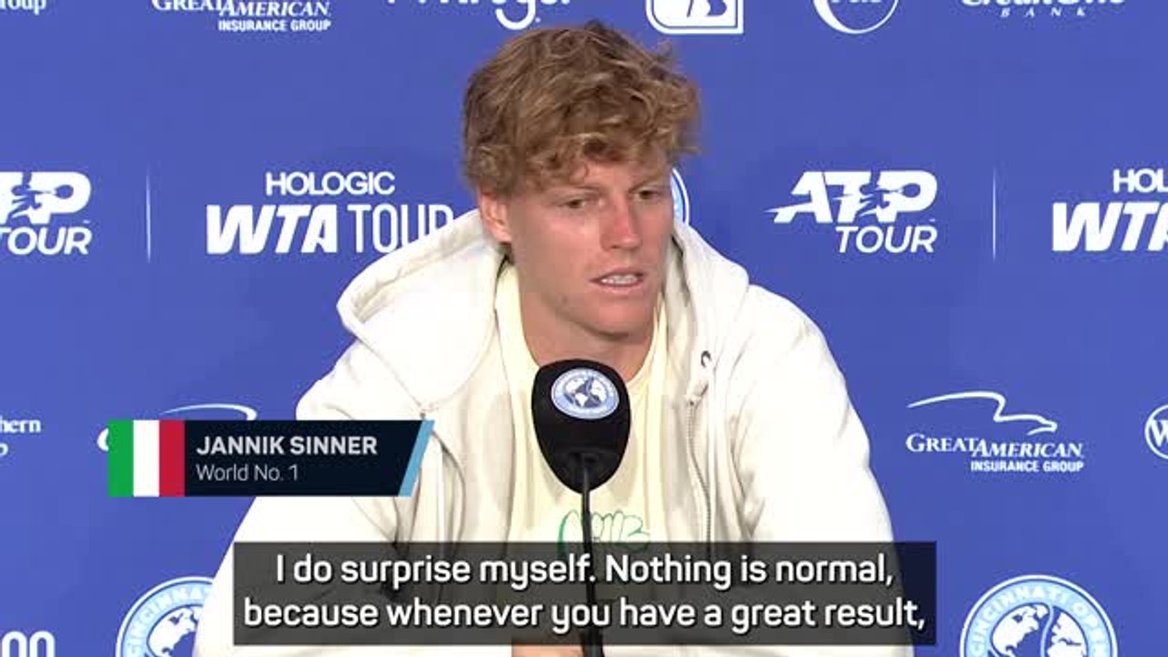 'I do surprise myself' - Sinner after reaching Cincinnati final