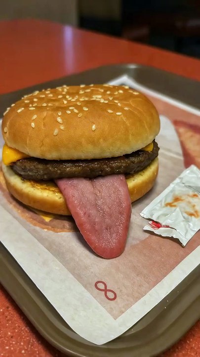 “The Cheeky Burger With a Tongue Out 😂 | Funny Food Art”