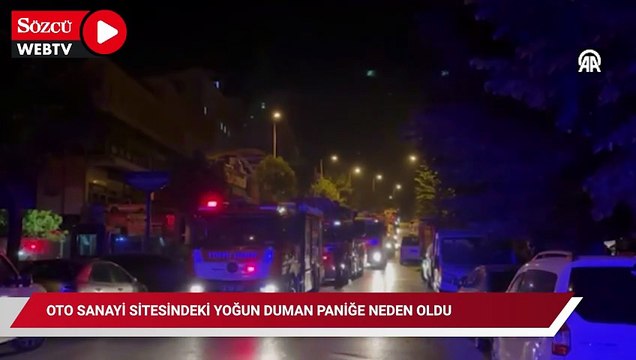 Bağcılar'da oto sanayi sitesindeki yoğun duman paniğe neden oldu