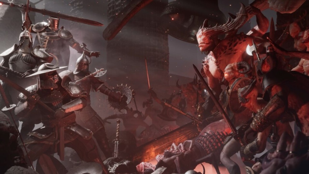 Daimon Blades: Im brachialen Actionspiel schnetzelt ihr euch zu Metal-Musik durch Dämonenhorden