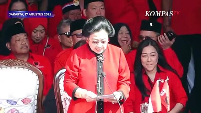 [FULL] Pidato Megawati Soekarnoputri Saat Pimpin Upacara HUT ke-80 RI di Sekolah PDIP