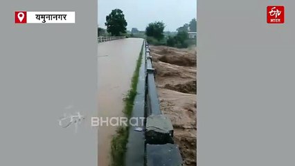 Watch: हरियाणा-हिमाचल को जोड़ने वाले धनौरा पुल के ढहने का खतरा, यमुनानगर में ऊपर से बह रहा नदी का उफनता पानी