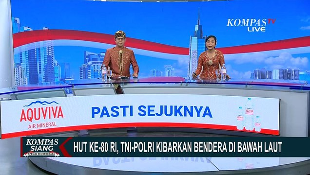 TNI-Polri Kibarkan Bendera Merah Putih di Laut Papua |KOMPAS SIANG