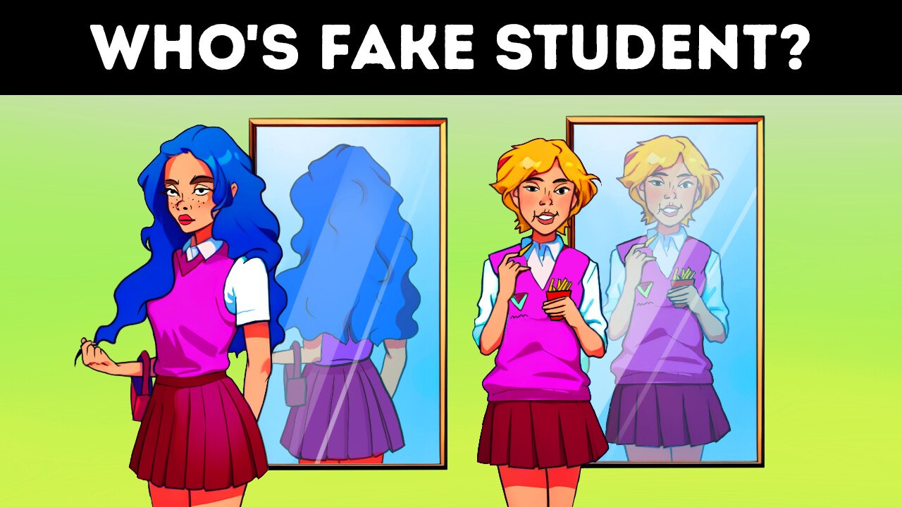 Who's NOT A Student? 🧐 #riddles #brainteasers #fake #school #brightside #shorts