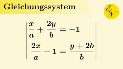 Gleichungssystem mit Parameter