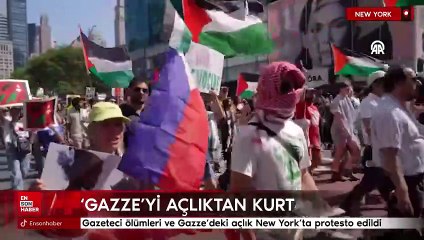 Gazeteci ölümleri ve Gazze’deki açlık New York’ta protesto edildi