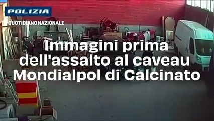 Immagini prima dell'assalto al caveau Mondialpol di Calcinato
