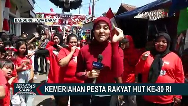 Meriah! Sambut HUT ke-80 RI Warga di Bandung Gelar Pawai dan Lomba | KOMPAS SIANG