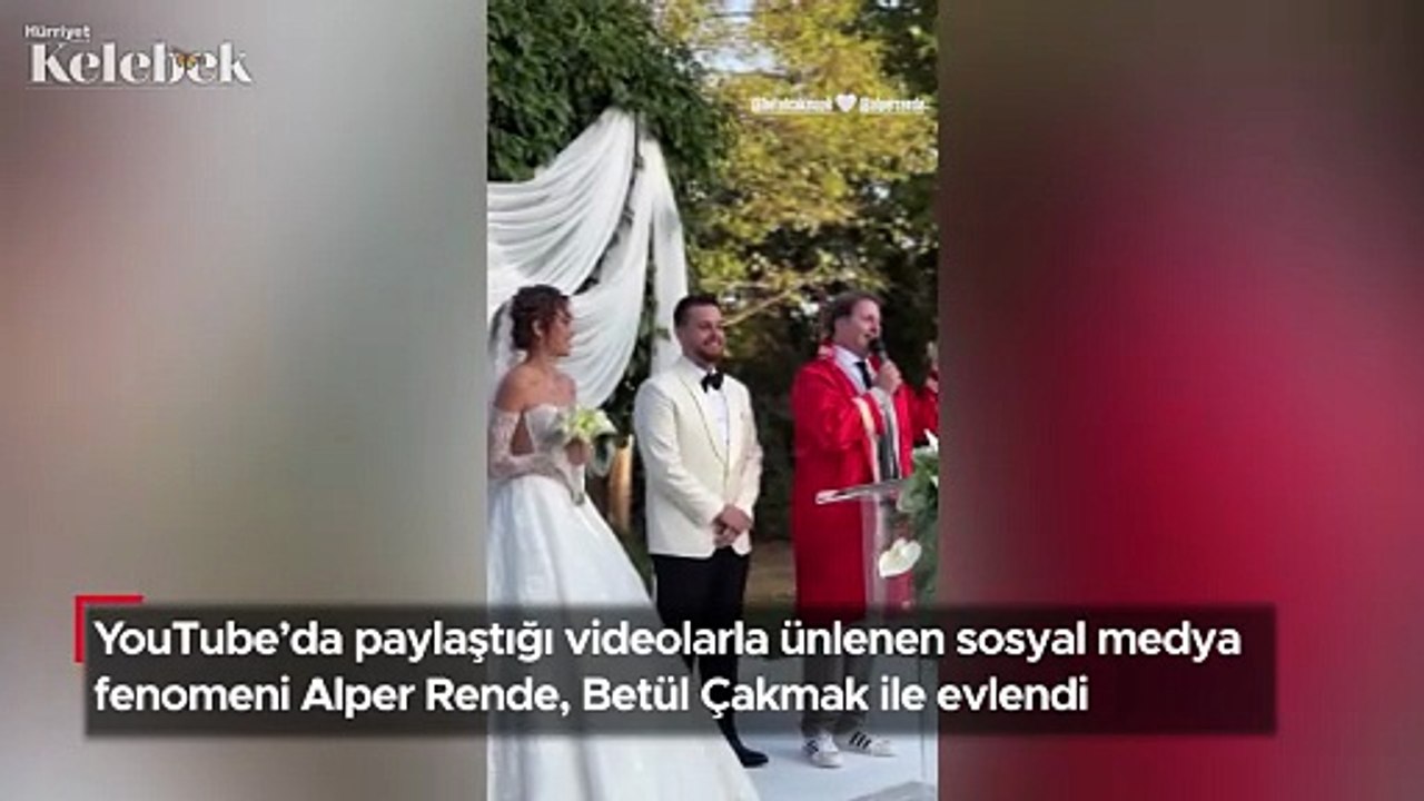 Sosyal medya fenomeni Alper Rende, Betül Çakmak ile evlendi