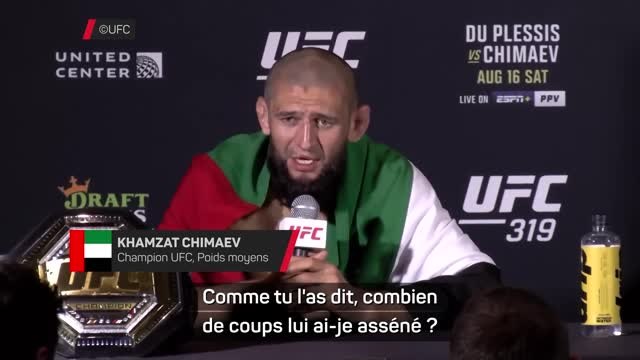 UFC 319 - Chimaev : 529 coups, 21min et 40 s de contrôle, 12 takedowns... ça parle d'eux-mêmes !”