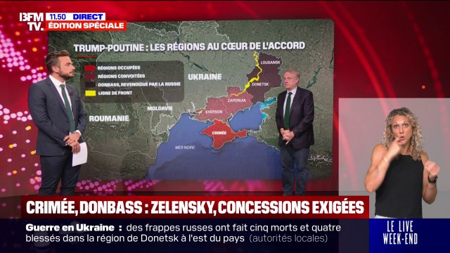 Sommet entre Donald Trump et Volodymyr Zelensky: quels territoires pourraient faire l'objet d'un échange entre la Russie et l'Ukraine?