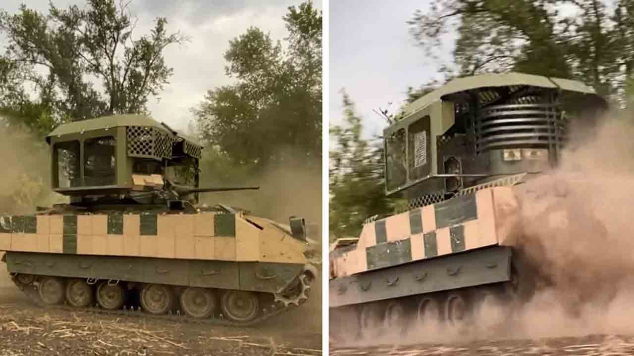 烏克蘭公開 M2 Bradley 「Tower 1」防護原型