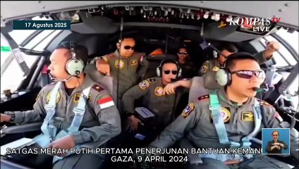 Dari Cockpit Super Hercules! Tim Bantuan Kemanusiaan Gaza Ucapkan HUT ke-80 Kemerdekaan RI