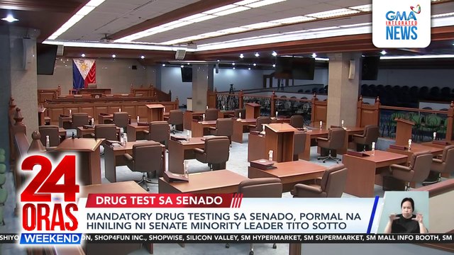 Mandatory drug testing sa Senado, pormal na hiniling ni Senate Minority Leader Tito Sotto | 24 Oras Weekend