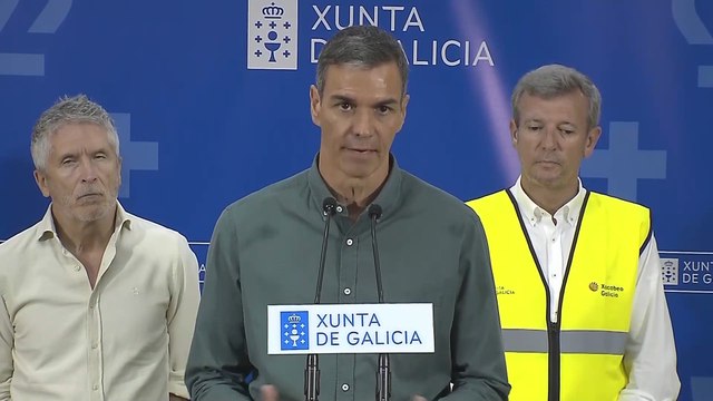 La comparecencia completa de Pedro Sánchez en Ourense ante los incendios forestales