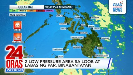 Dalawang Low Pressure Area, binabantayan ngayon ng PAGASA | 24 Oras Weekend