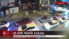 Sakarya'daki 10 ayrı trafik kazası KGYS'de