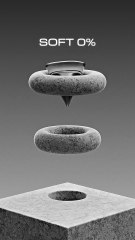 0 vs 100 Cone 3D Soft Body Simulation