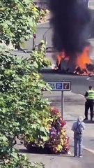 Cross Street Vehicle Fire, Abergavenny