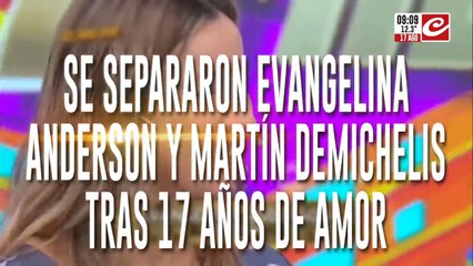 Separación confirmada entre Evangelina Anderson y Martín Demichelis