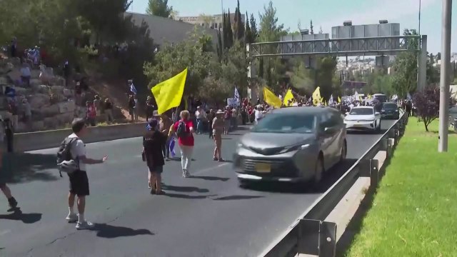 이스라엘서 '가자시티 장악 반대' 대규모 시위 / YTN