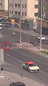 Watch: Sharjah Police share video of car hitting man, remind pedestrians to cross safely