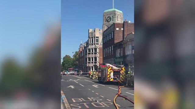 Firefighters tackling blaze at popular London dining street