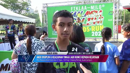 Ameer Firash pertahan kejuaraan kategori A 7km lelaki Milo Malaysia Boleh Kids Run