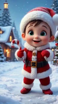 Dancing Baby Santa 🎅✨ Cutest Christmas Short! #Christmas #BabySanta #shorts #baby #cute #animation