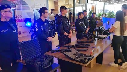 GM e GCP realizam exposição de armamento e viaturas no Shopping Catuaí