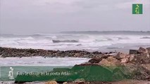 Fuerte oleaje en la costa Atlántica del país