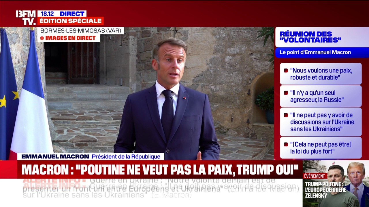 "Si nous sommes faibles aujourd'hui, alors nous paierons très cher demain", déclare Emmanuel Macron à propos de la menace russe