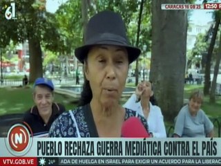 Caracas I Ciudadanos manifiestan su rechazo ante la guerra mediática fascista contra el país