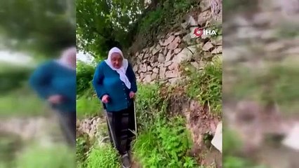 Rizeli Ayşe Nine yetkililere seslendi! Tek isteği 400 metrelik yol