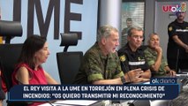 El Rey visita a la UME en Torrejón en plena crisis de incendios: 