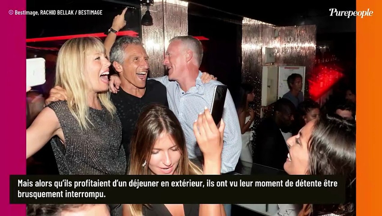 Didier Deschamps en vacances avec sa femme Claude, Nagui et Mélanie Page : leur déjeuner, les pieds dans le sable, interrompu...