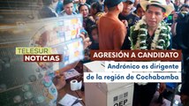 Agreden al candidato Andrónico Rodríguez al ejercer su voto en Bolivia