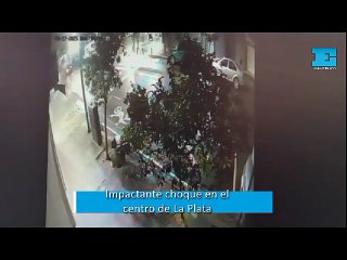Impactante choque en el centro de La Plata