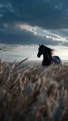 Beautiful Horse 🐎 standing in Fields 🌾 | Majestic Animal Short Video | #shorts