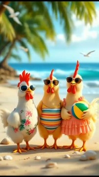 Funny Chickens 🐔 Dancing on Chicken Banana | Kids Cartoon Short Video | #shorts