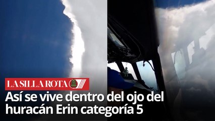 Huracán Erin: tripulación entra al ojo del ciclón