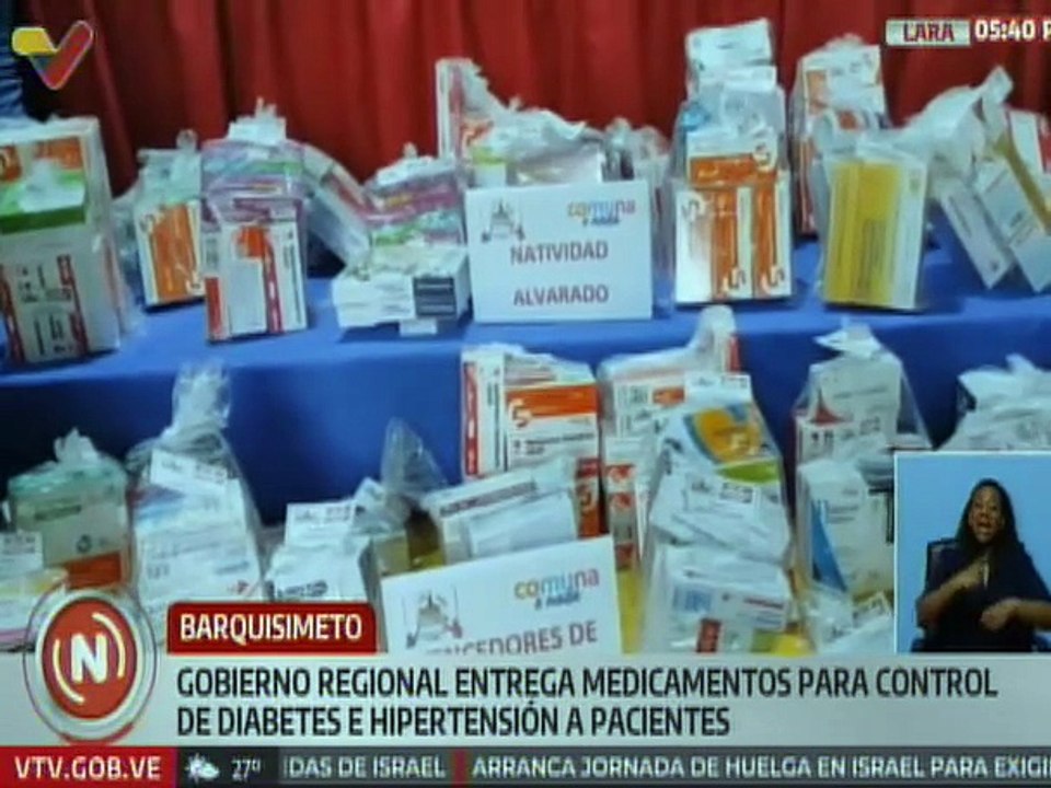 Lara I Realizan entrega de medicamentos para control de diabetes e hipertensión en Barquisimeto