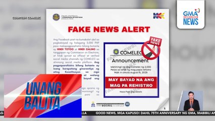 Comelec – Hindi totoo na may bayad na P3,000 sa voter registration | Unang Balita